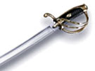 1830 Napoleon cavalry sword with brass guard and curved blade