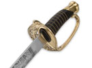 1850 field officer sword with brass guard and etched blade