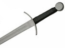 Blunt medieval European stage combat sword with flat blade