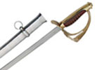 1860 cavalry sword with brown handle and steel scabbard