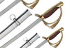 1860 cavalry swords brown handle 5 pack bulk discount set