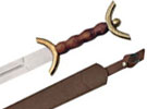 Celtic brass hilt sword with traditional design