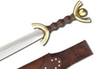 Functional Celtic sword with high carbon steel blade