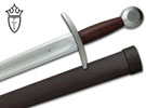 Arming sword with blunt edge for medieval reenactment